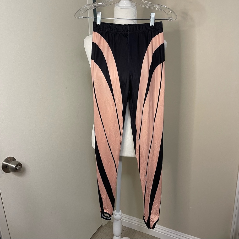 Small pink and black leggings